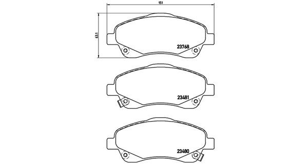 MAGNETI MARELLI stabdžių trinkelių rinkinys, diskinis stabdys 363700483046